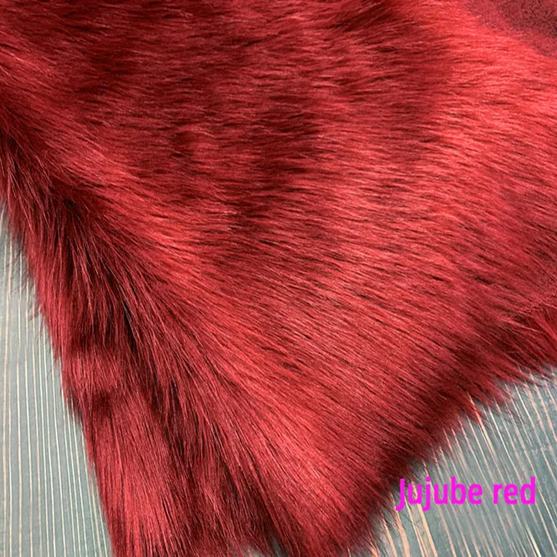 Good Faux Fox Fur Fabric, Sewing Material, DIY Home Decoration, Clothing Accessories, about 5cm Long Hair, Good, 175x50cm, 1Pc