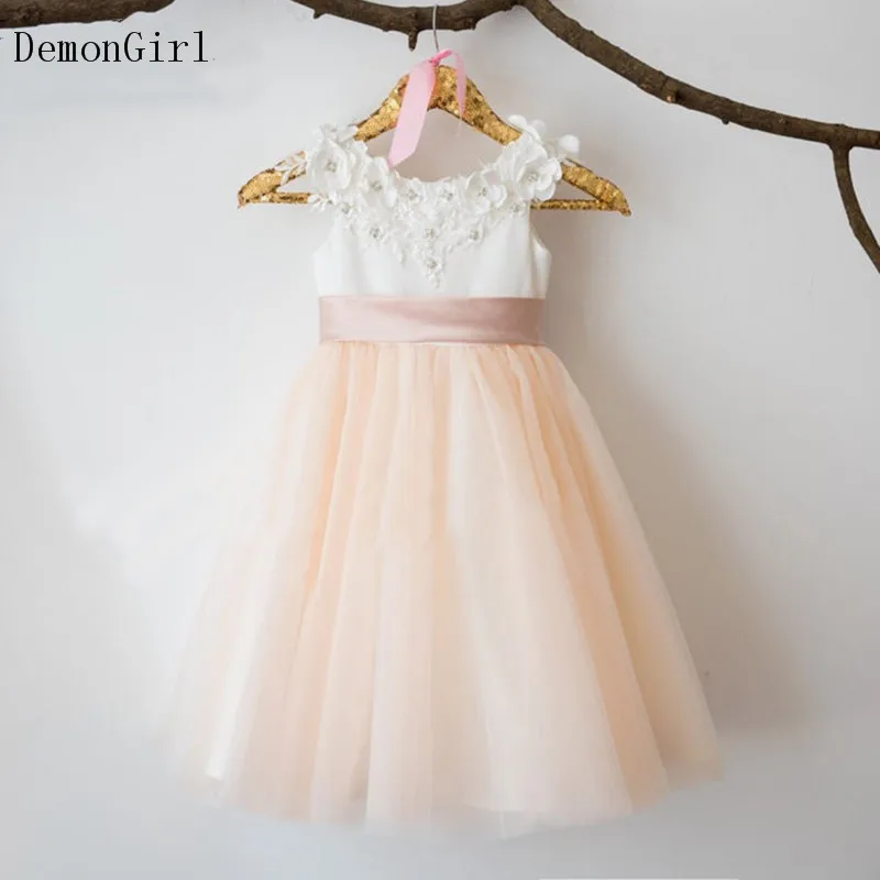 Echt Bild Taufe Kleid Prinzessin Geburtstag Tragen Kleinkind Blume Mädchen Kleid Kinder Kleider für Mädchen