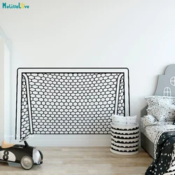 Soccer Goal Wall Sticker Football Net Decals Vinyl Decals Sports Playroom Kids Boys And Teen Removable Murals YT4959