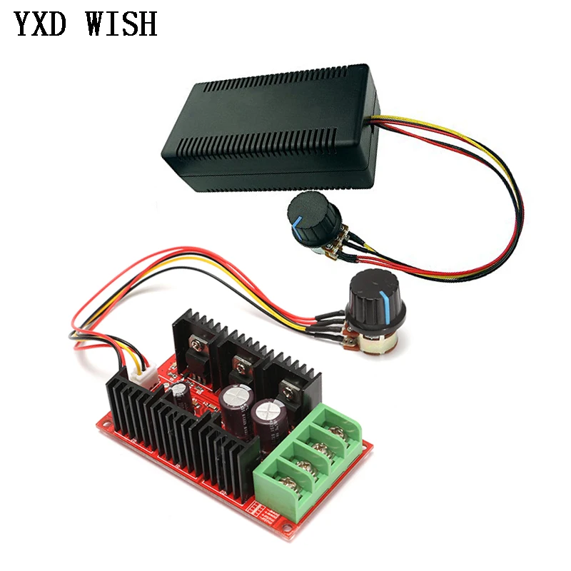 2000W 40A DC Motor Speed Controller DC 12V 24V PWM HHO RC Car Fan Speed Regulator Adjustable Power Control Switch Soft Starting