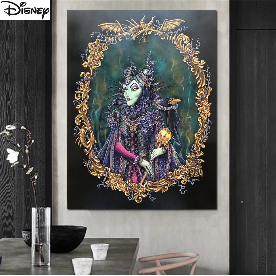 Disney Villains Diamond Painting Kits Retro Portrait Full Diamond Embroidery Mosaic Cross Stitch Picture Home Decoration Gift