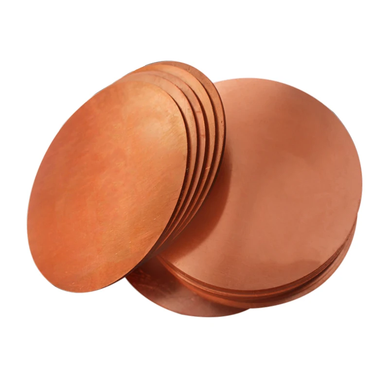 Copper Discs H62 Copper Plate Copper Sheet Round Pad Dia 50/100/150/200mm Thick 0.8/1/1.5/2/2.5/3mm