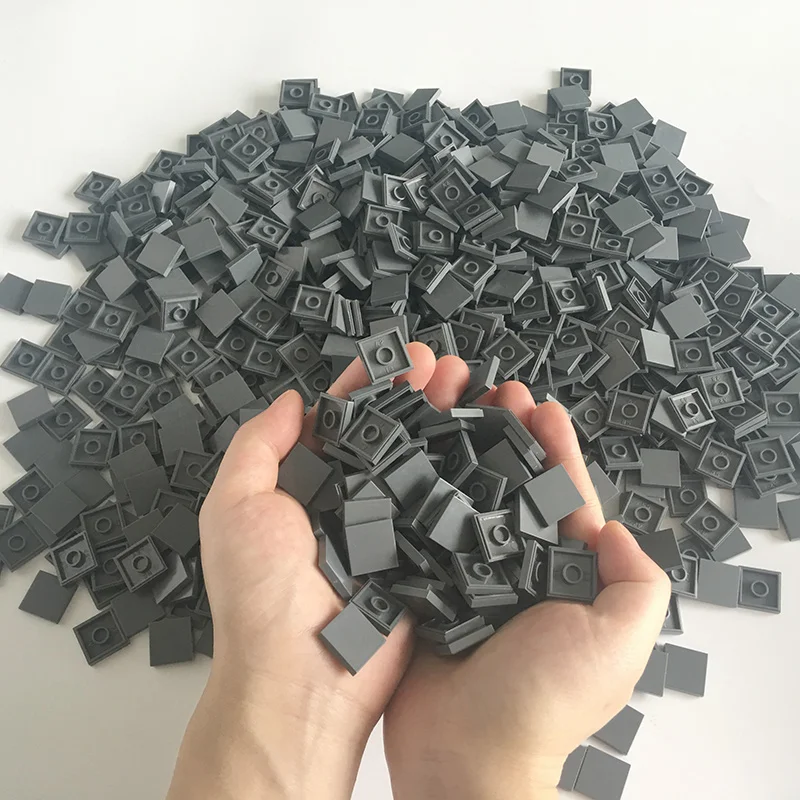 50-100Pcs Flat Tile 2x2 2x4 DIY Enlighten Plastic Smooth Building Block BricksCompatible All Brands Assembles Particles