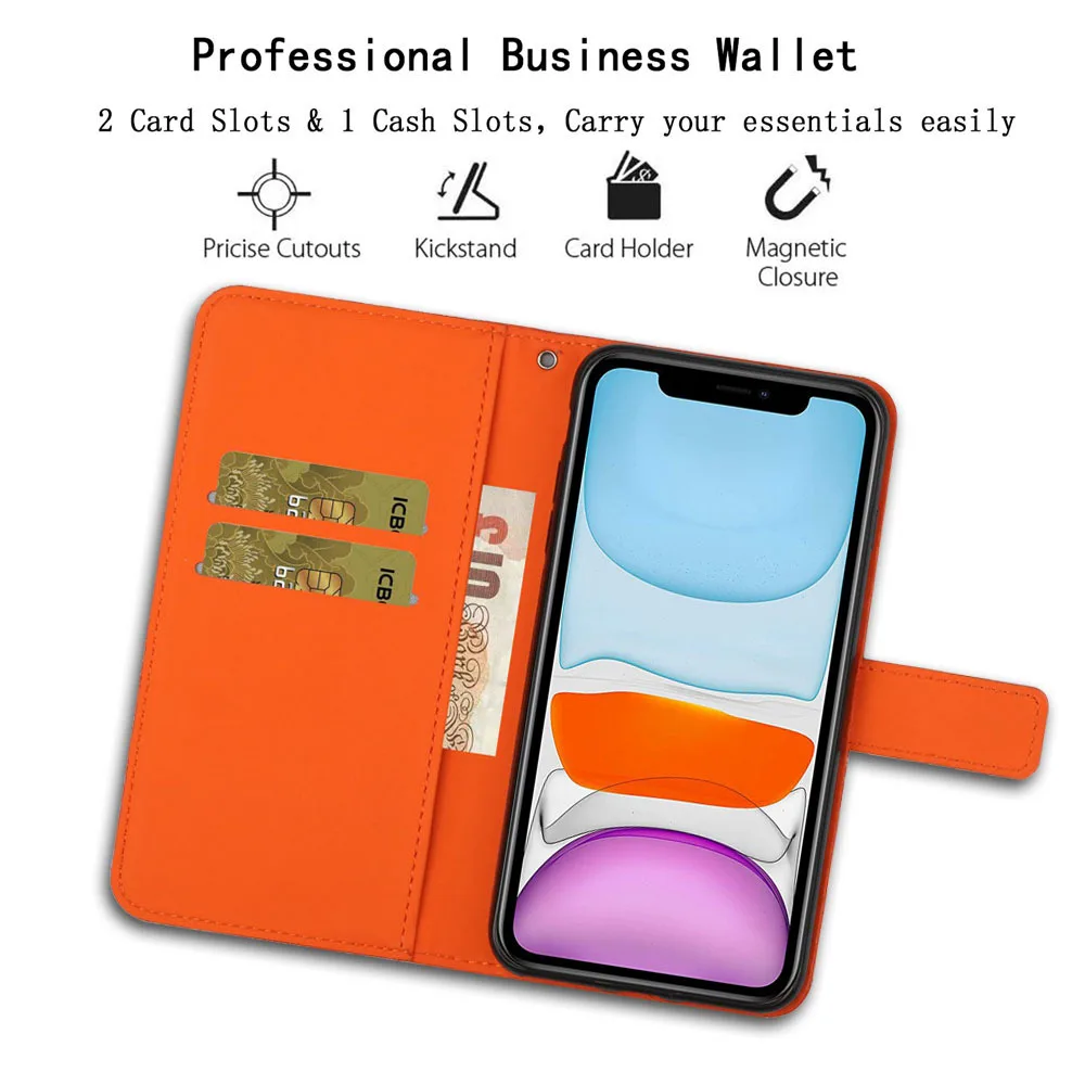 For OPPO Realme C3 5 Reno 4 Lite Pro Pattern Flip Walle Leather Phone Case For VIVO Y91 Y95 Y91i Y17 Y12 Y15 Y50 Y30 Back Cover