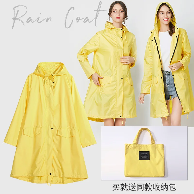 Long Raincoat Women Windproof Hooded Light Hiking Ponchos Jacket Cloak Tourist Outdoor    Men Rain Coat