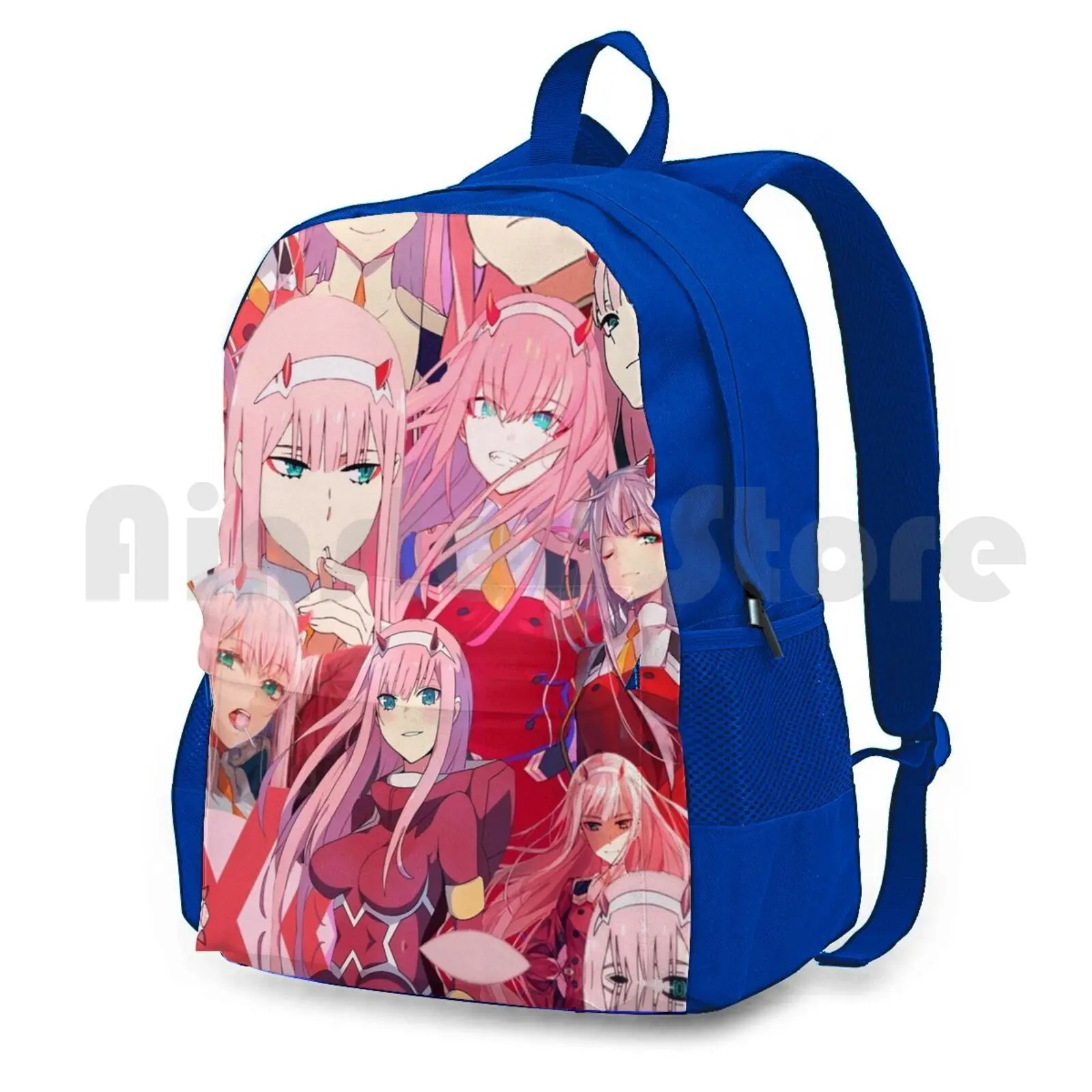 Zero Two Anime Collage Outdoor Hiking Backpack Riding Climbing Sports Bag Zero Two Zero Two Anime Girls Anime Girl Hentai Manga