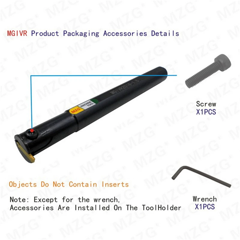 MOSASK MGIVR 16 20 25 mm Internal Toolholders Boring Bar CNC Lathe Arbor MGMN Inserts Machining Cutter Inner Hole Grooving Tool