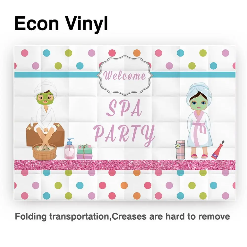 Allenjoy فتاة عيد ميلاد الطفل دش راية ديكور سبا حفلة خلفية الملونة منقطة صور استوديو خلفية التصوير الدعائم