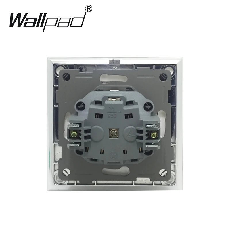 Black EU Socket with Claws Wallpad 110V-240V AC Aluminum Chrome Metal Plate 16A EU Schuko Standard Wall Power Socket