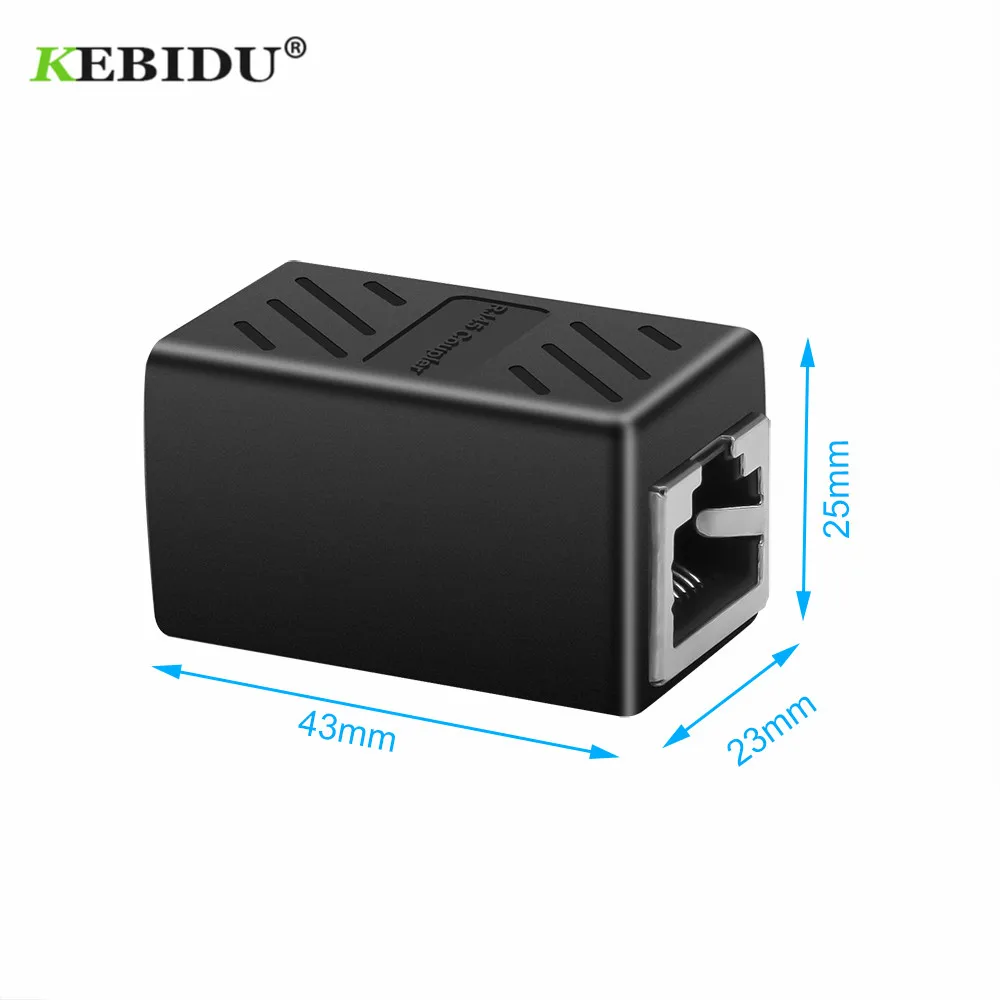 Kebidumei-كابل إيثرنت LAN ، RJ45 ، CAT 5 ، 5E ، 6 ، 6a ، أنثى إلى أنثى