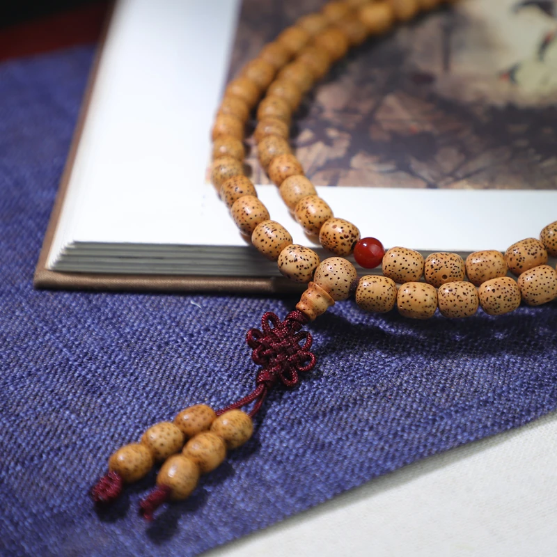 Beads Natural Stars and Moons Bodhi Buddhism 108 Mara Bracelet Prayer Yoga Necklace 8mmx9mm Beads Rosary Good Luck Gift 6