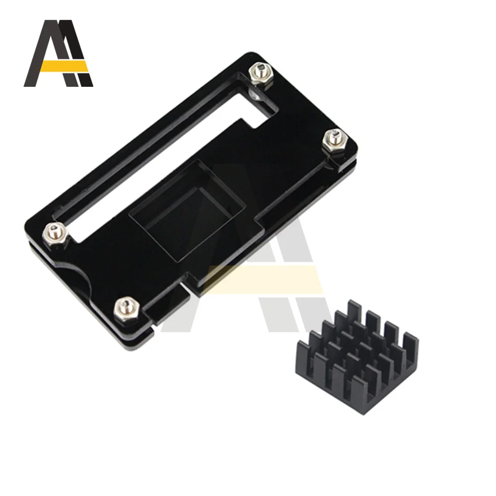 Акриловый чехол для Raspberry Pi Zero 1,3/2/W / WH + радиатор для Raspberry Pi Zero V1.3, акриловый чехол с радиатором