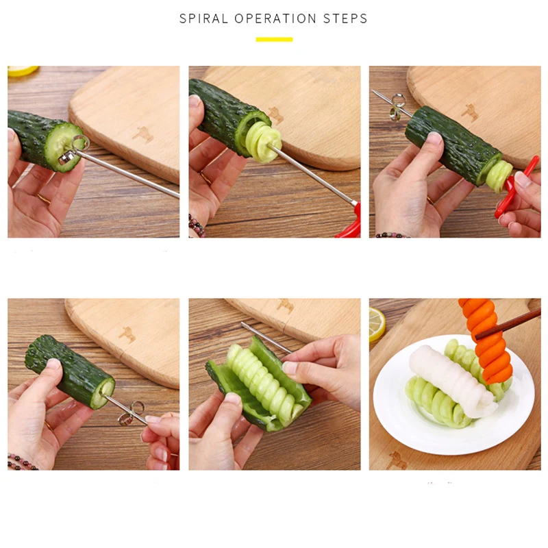 Vegetables Spiral Knife Potato Carrot Cucumber Chopper Easy Spiral Screw Slicer Cutter Spiralizer kitchen Accessories Gadgets