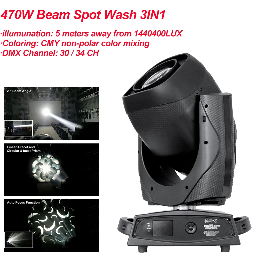 

Professional DJ Equipment 470W Spot/Beam/Wash 3IN1 Moving Head Light Lyre Beam DMX512 Sound Stage Disco Stage Party Lighting