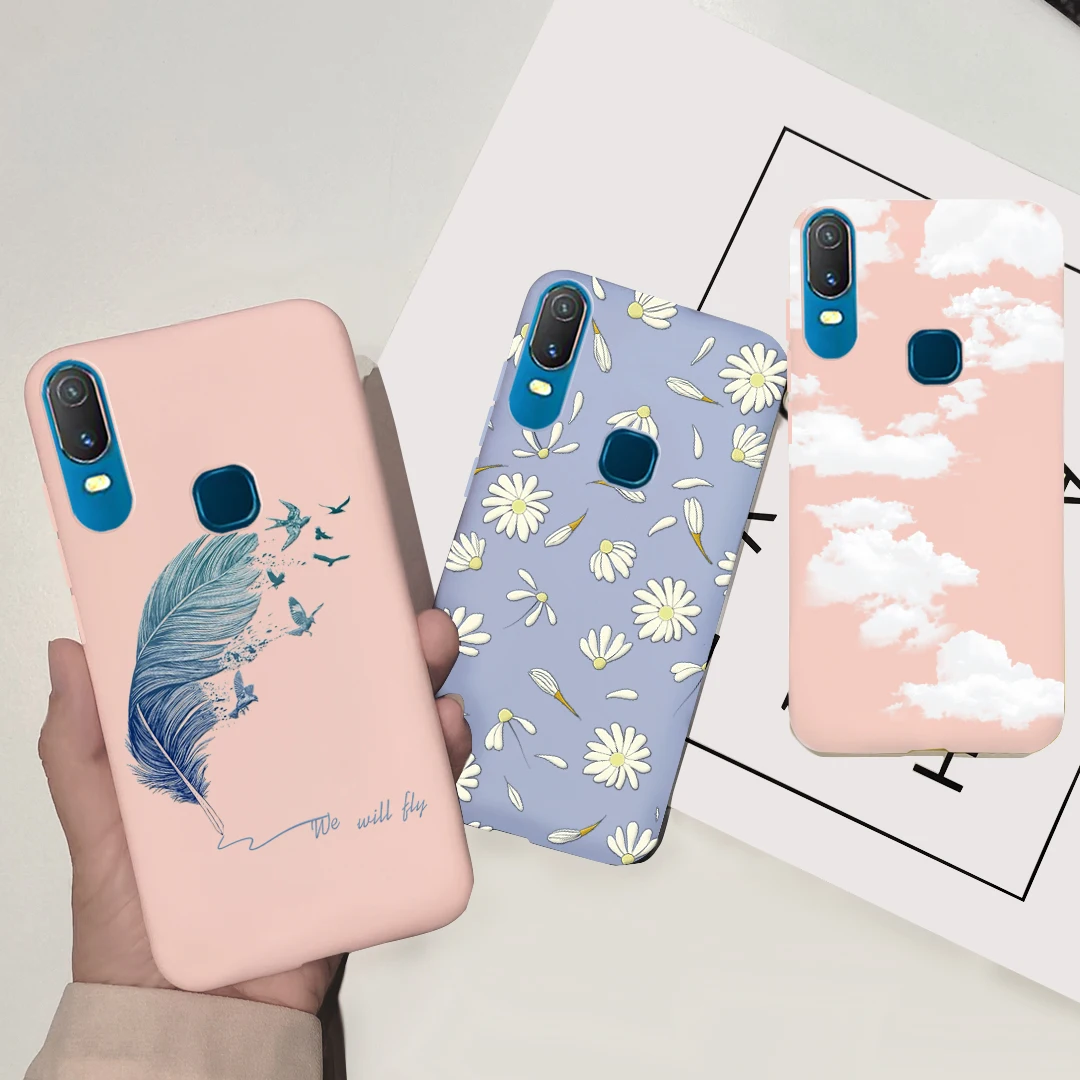 الهاتف جراب لهاتف VIVO Y11 حالة 2019 Y 11 1906 1906_20 عودة غطاء سيليكون المعكرون لينة TPU كوكه ل فيفو Y11 2019 الوفير قذيفة