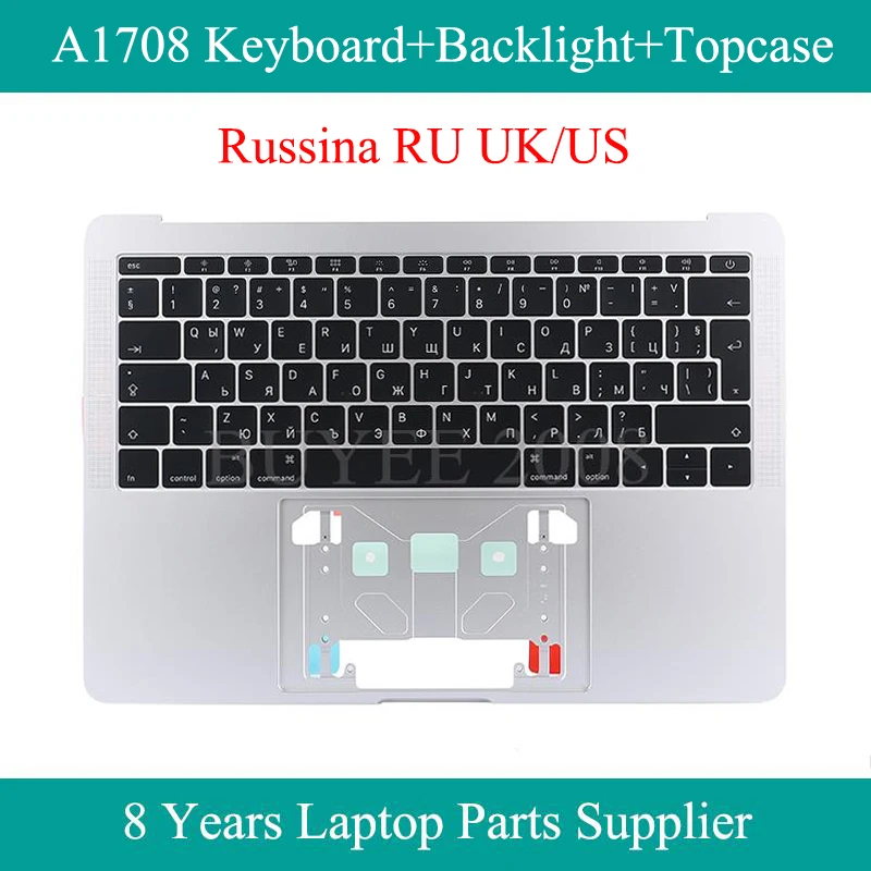 

Original A1708 Topcase Keyboard Russian RU US UK Layout For Macbook Pro Top Case A1708 Keyboard Backlight