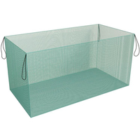 Breed Fishing Net Cage 3x3mm Small Mesh Stake Net Catch Fish Net Box Aquaculture Pond Fish Farming Net Cage Square Aquarium