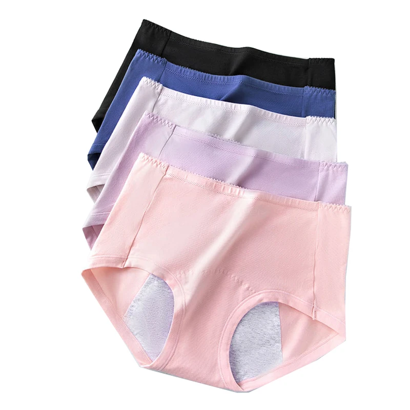 

High Waist 5Pcs Leak Proof Menstrual Panties Women Cotton Widen Physiological Female Period Pants Underwear Briefs Dropshipping