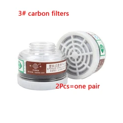 2 Pcs 3 # Anti-Staub Gas Maske Patronen Farbe Spray Pestizid Atemschutz Ersatz Aktivkohle Filter für Leder maske