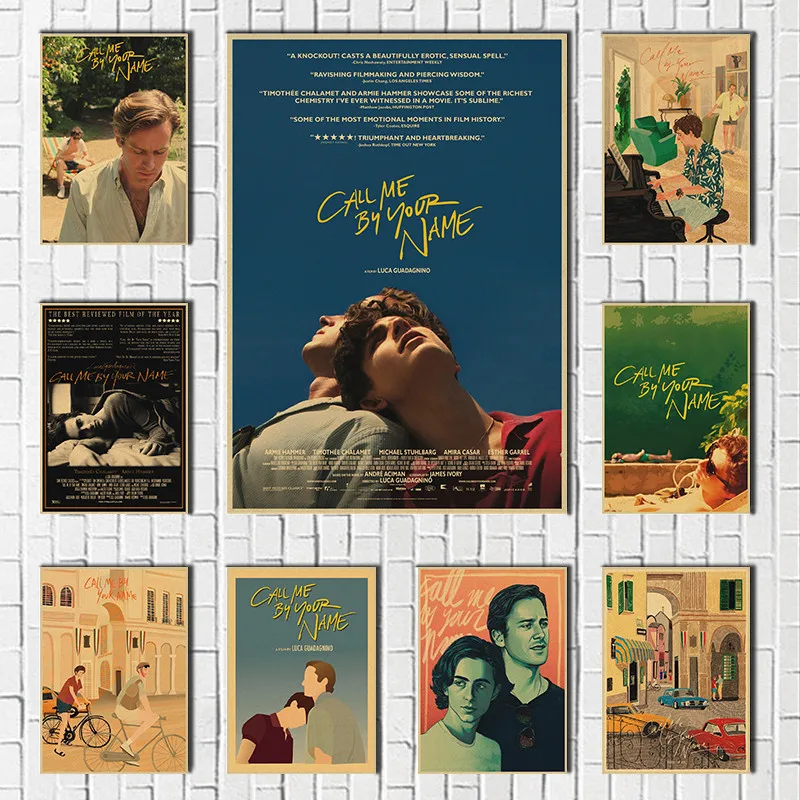 Call Me by Your Name Classic movie vintage kraft poster wall bar cafe Home Furnishing Living room Bedroom Decoration