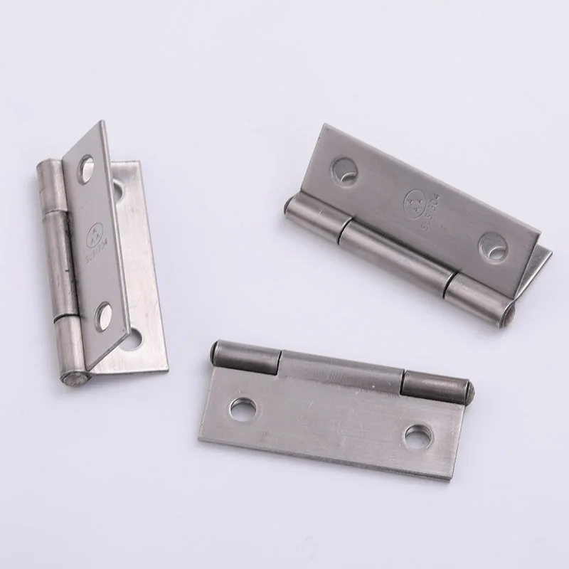 

2 Pcs/Lot Silver Color SUS-304 Stainless Steel Antique Door Hinges For Wooden Cabinet Drawer Furniture Hardware Accessories