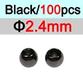 2.4mm Negro 100 piezas