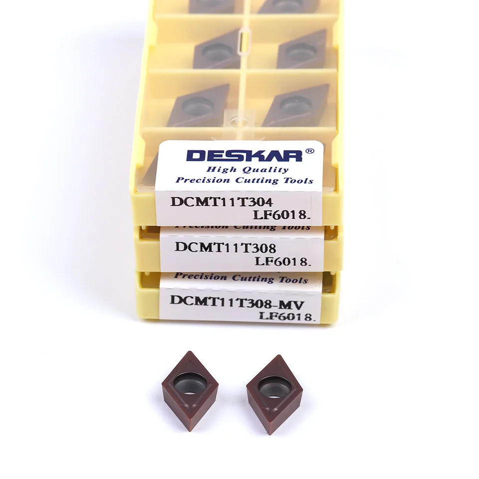 DESKAR CMT11T304 LF6018 DCMT11T308 LF6018ภายในกลึง CNC เครื่องกลึงโลหะเครื่องมือคาร์ไบด์แทรก,เครื่องมือสแตนเลส