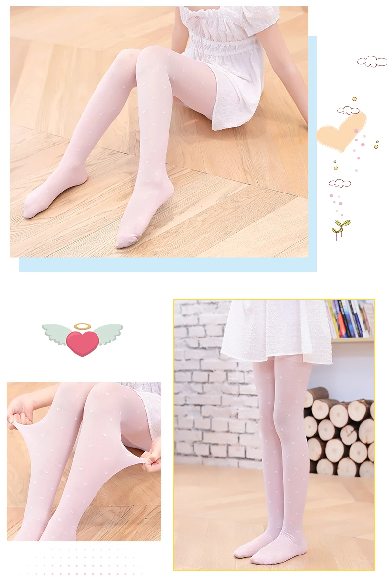 Mädchen wenig liebe anti-hängenbleiben high-elastische strumpfhosen sommer dünne nylon atmungsaktives mesh-design student dance mode strumpfhosen – Detail 7