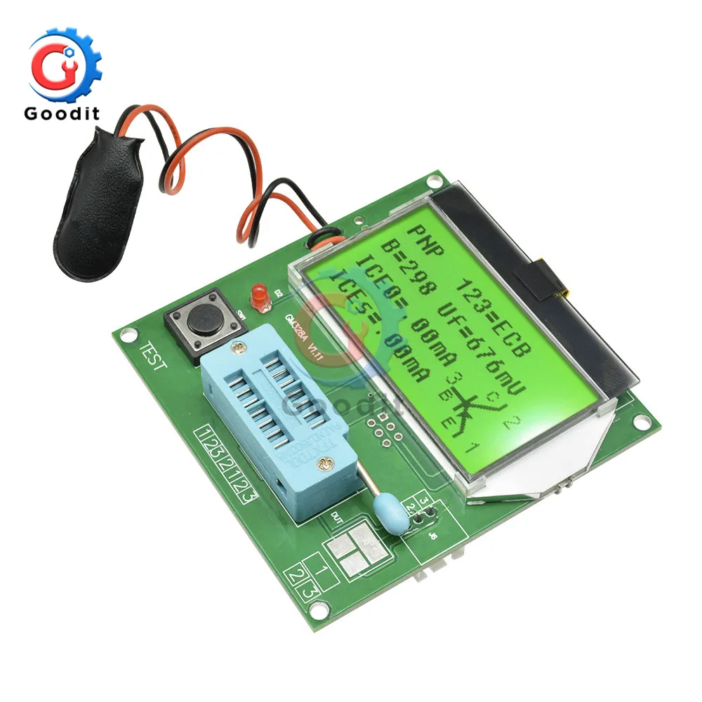 LCD GM328A Transistor Tester Capacitance capacitor frequency Meter LCR\\RLC\\PWM\\ESR Meter MOS/PNP/NPN square wave signal