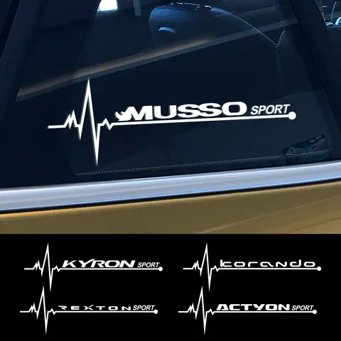 쌍용 Tivoli Korando Kyron Musso Actyon Rexton 자동차 액세서리 자동차 사이드 윈도우 브랜드 장식 스티커 및 데칼
