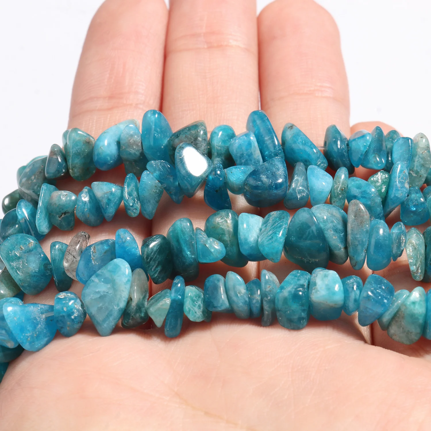 Natural Stone 3-5-8MM Irregular Shape Apatite Freeform Chip Bead For Jewelry Making DIY Bracelet Necklace Accessories 16Inches