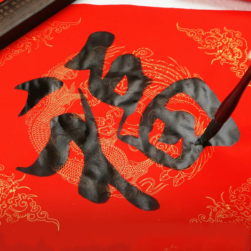 Papel vermelho de xuan para o festival chinês da primavera couplets papel de caligrafia 20 folhas de papel vermelho de traddtional chinês xuan rijstpapier