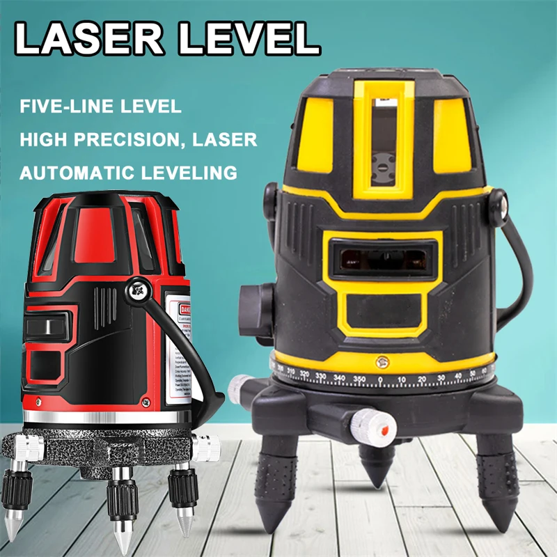 

5 Lines 6 Points Red Laser Level Horizontal Vertical 360 laser Self-Leveling Outdoor Indoo Laser Measure Construction Tools