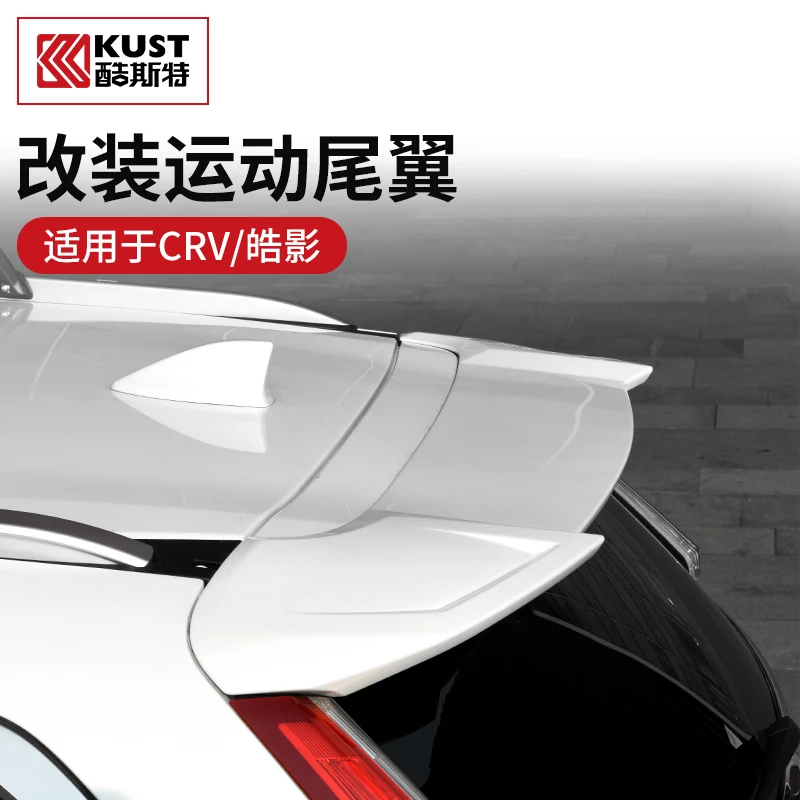 For HONDA CR-V Spoiler 2017-2020 5th CRV spoiler without light High Quality ABS Material Car Rear Wing Primer Color Rear Spoiler