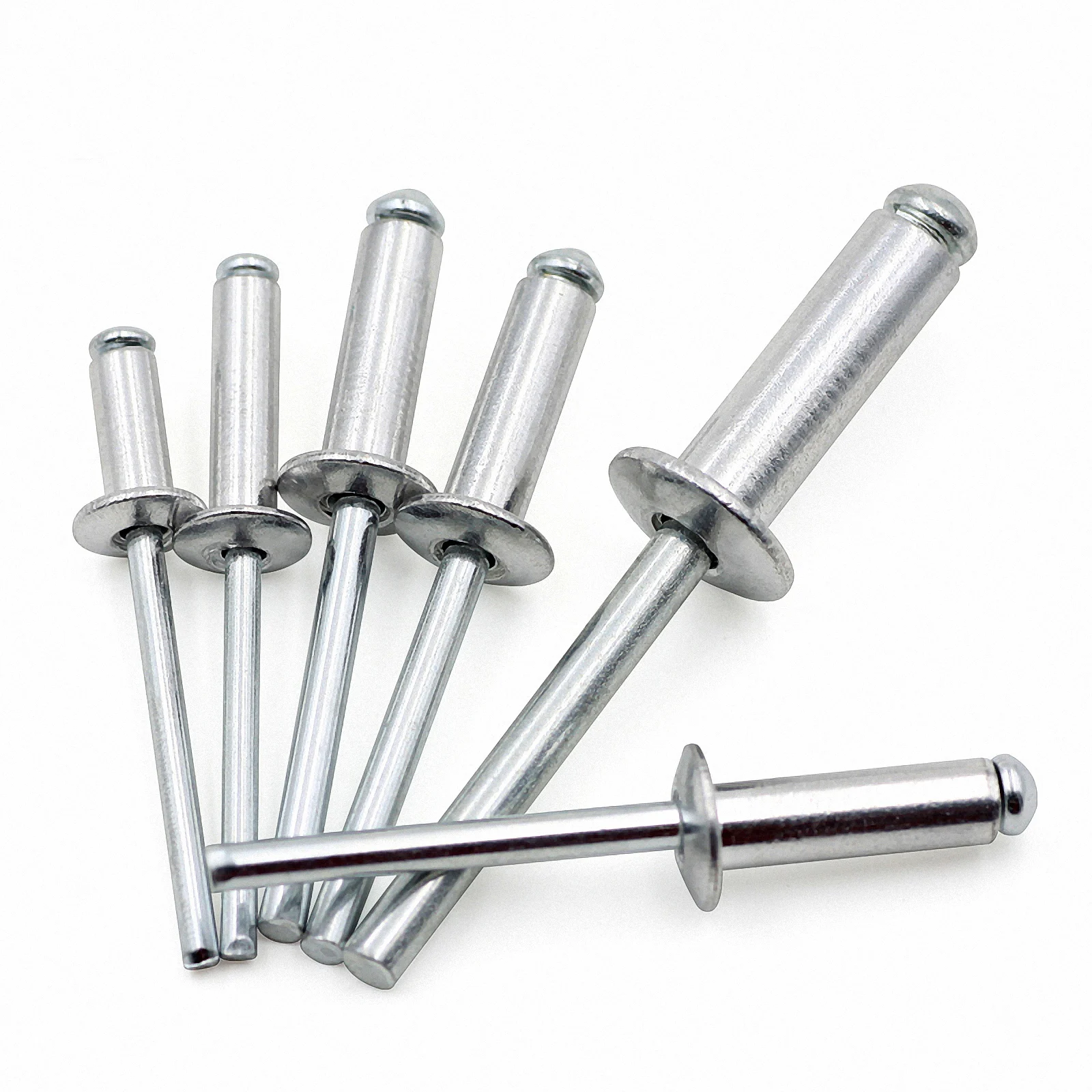 Remaches de aluminio de 50 piezas, M2.4, M3.2, cabeza de Mushroon, remaches ciegos de mandril, remaches Pop para muebles, coches y aviones