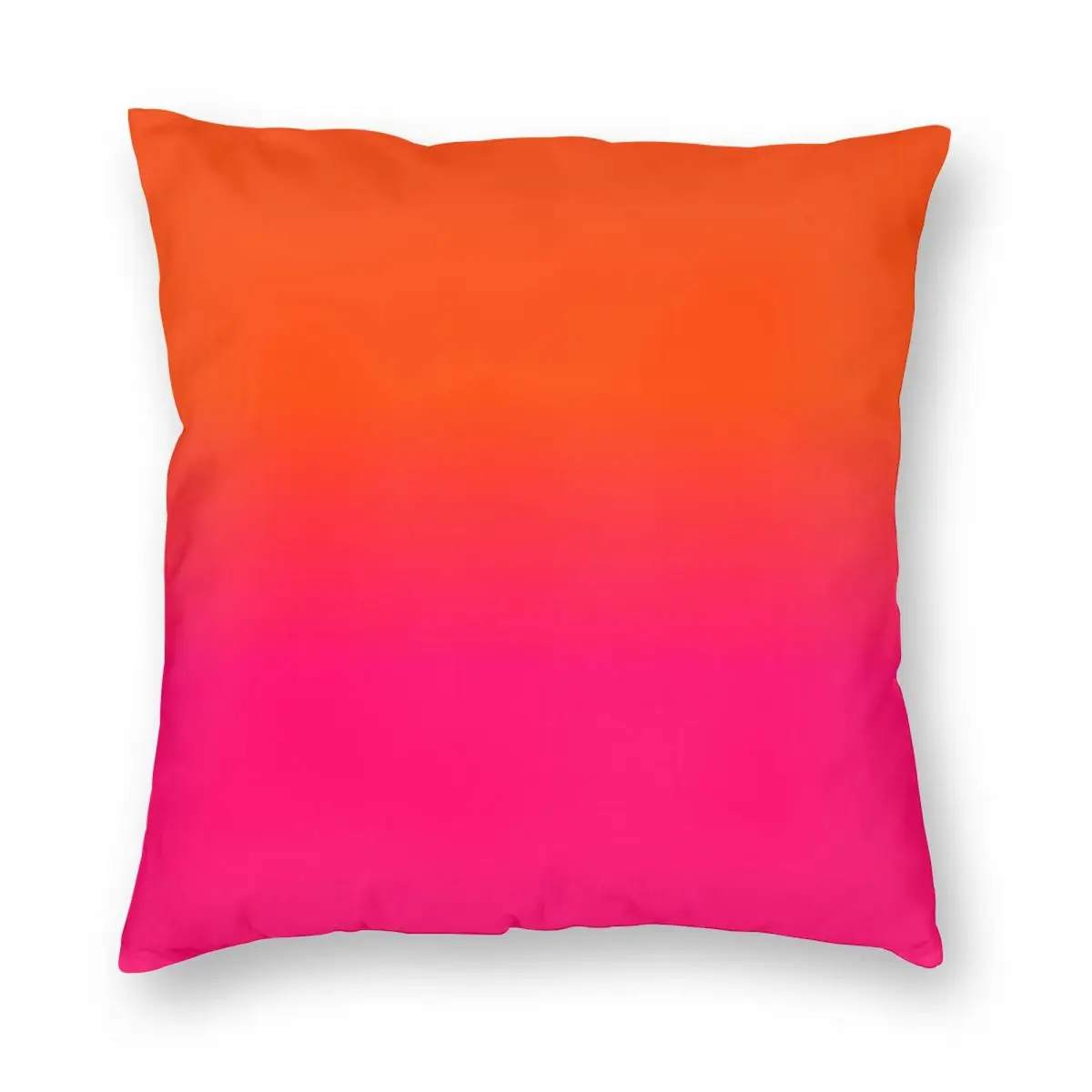 Neon Orange Pink Ombre Color Fade Square Pillowcase Polyester Linen Velvet Printed Zip Decor Sofa Seater Cushion Cover