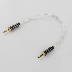 15cm 5N OCC czystego srebrne miedziane kabel warstwowy 3.5mm z męskiego na męskie Adapter przewodu Audio do wzmacniacza dekoder DAC