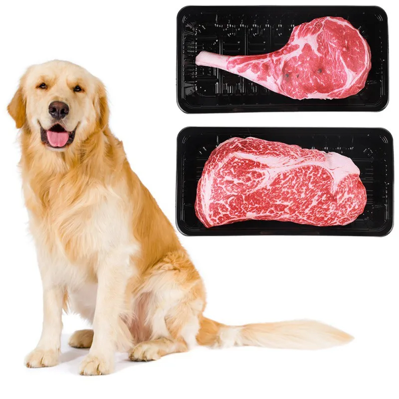 Squeaky Pet Toys Tomahawk Steak Bite-Resistant Chewing Toy For Dogs Interactive Pet Supplies Durable