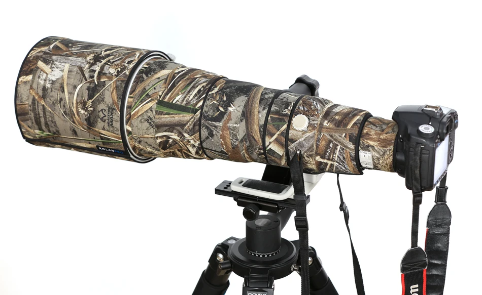 Камуфляжное пальто ROLANPRO для объектива Canon EF 600mm F/4 L IS II USM, защитный рукав для пистолетов, чехол для объектива, сумка для камеры dslr