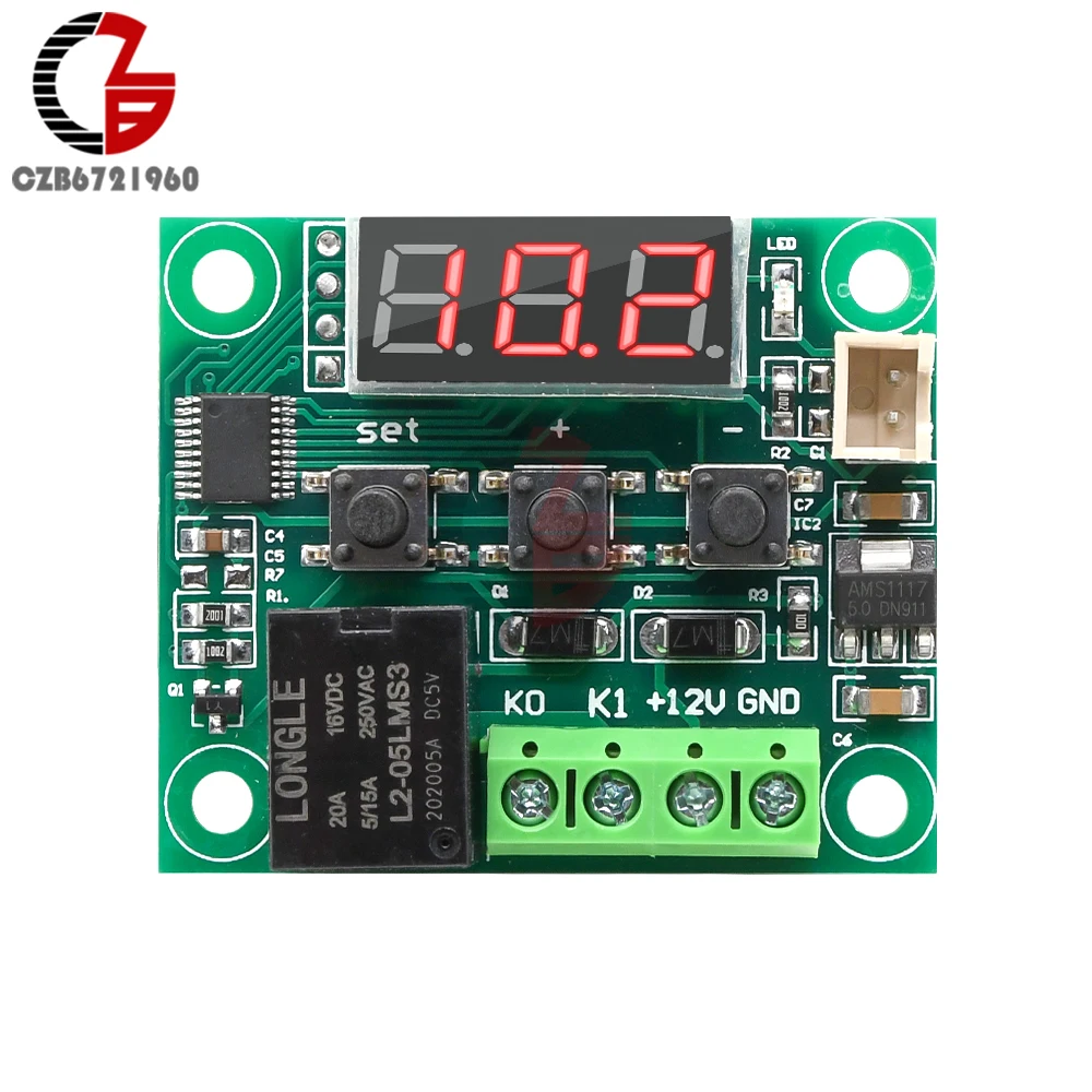 DC 5V W1209 Red LED Digital Thermostat Temperature Controller Regulator Thermometer Fermenter Greenhouse Thermoregulator