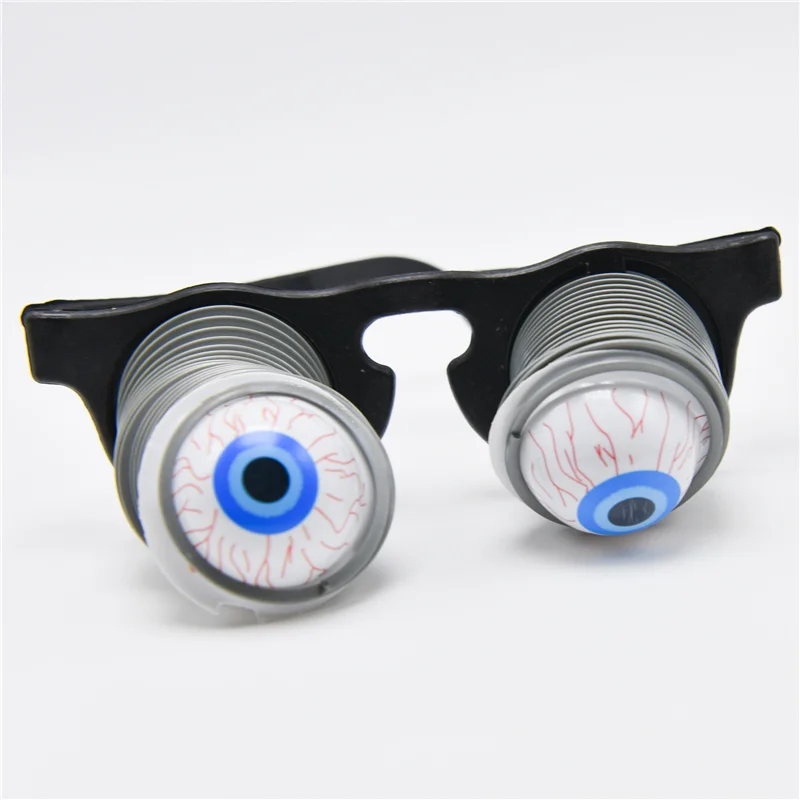 Halloween party dress-up props spring glasses funny eyeball glasses April Fool\'s day spoof tricky glasses