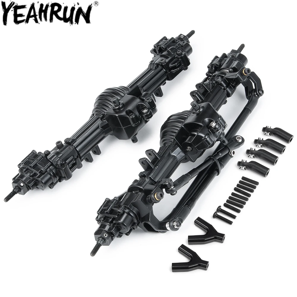 

YEAHRUN RC Car Front Rear Straight Complete Axle for 1:10 RC Crawler Axial SCX10 II 90028 Upgrade Parts