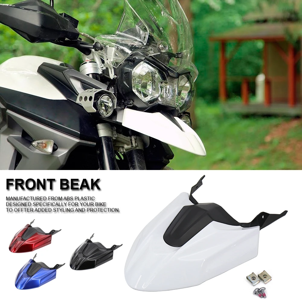 

For Tiger 800 XC XRT XRX 2019 2018 2017 2016 2015 NEW Motorcycle Front Beak Extend Wheel Fender Nose Extension Cover