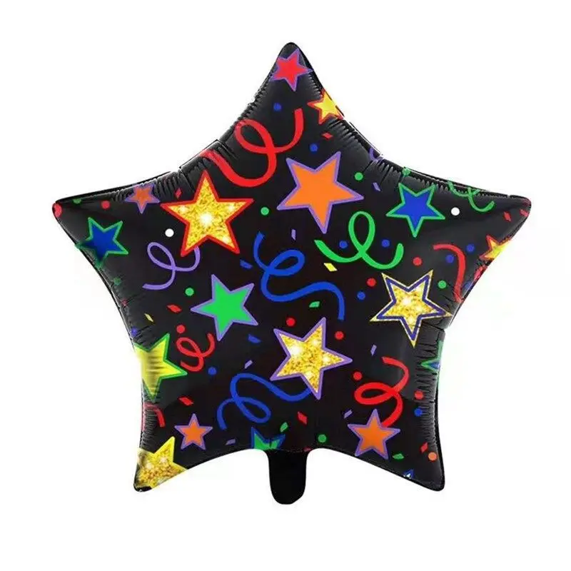 10pcs18inch Ribbon Star Balloon Inflatable Helium Baloon Wedding Birthday Christmas Party Decoration Globos Children Toy Gifts