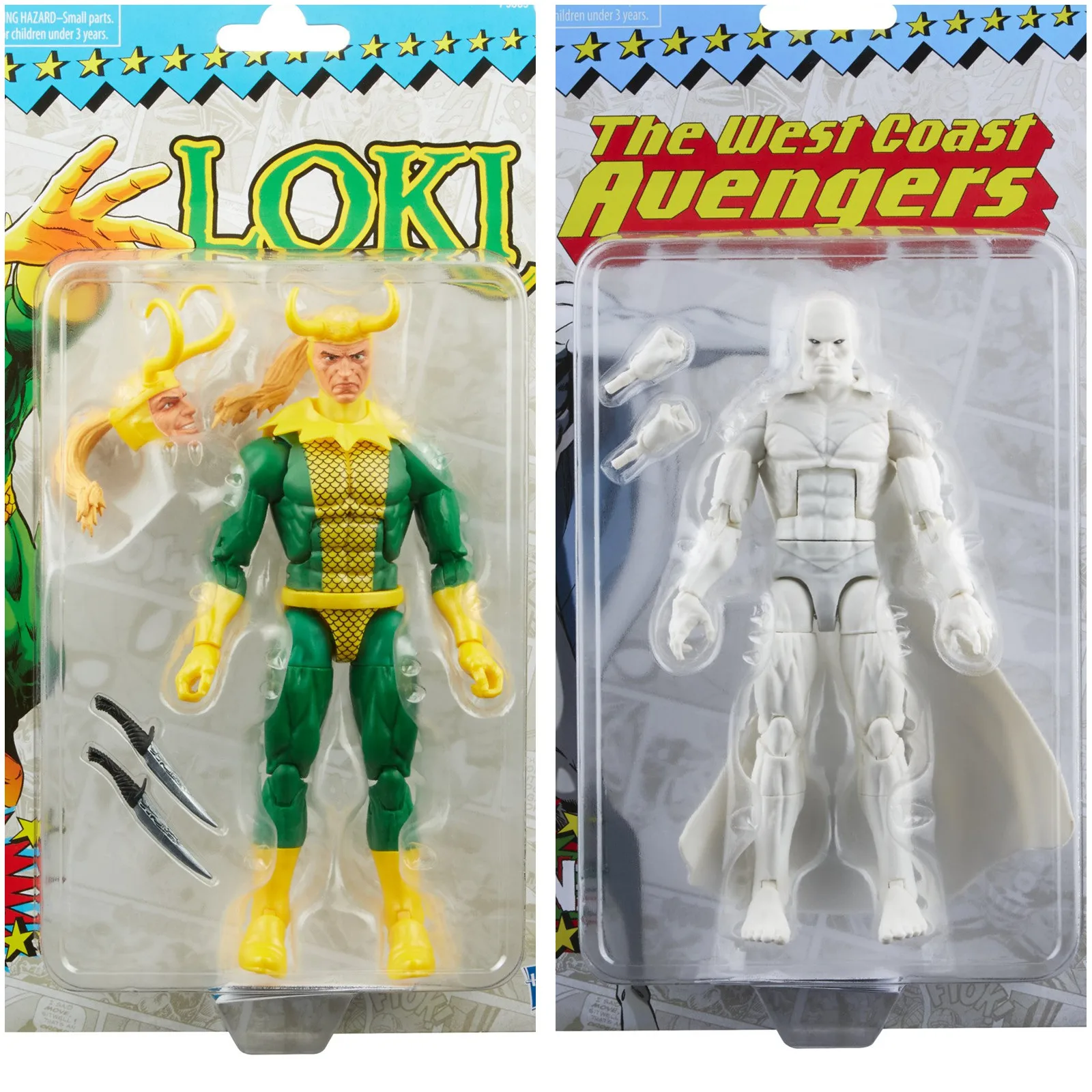 Marvel Legends Vintage Retro The West Coast Vision & Loki Twin Daggers 6