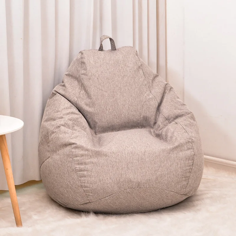 Sale 90x110 Cotton Lazy Sofa Cloth Bean Bag Sofa Cover Without Filler Lounger Seat Bean Bag Tatami Chairs Covers Dropshipping