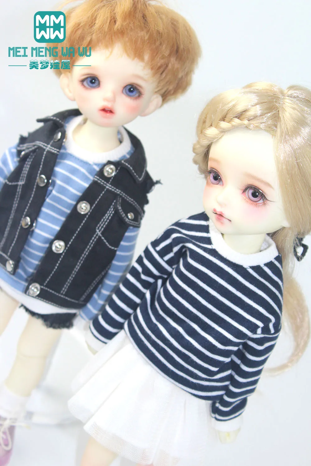 Doll clothes Striped T-shirt, sweater pullover for 27-30cm 1/6 BJD YOSD MYOU doll accessories