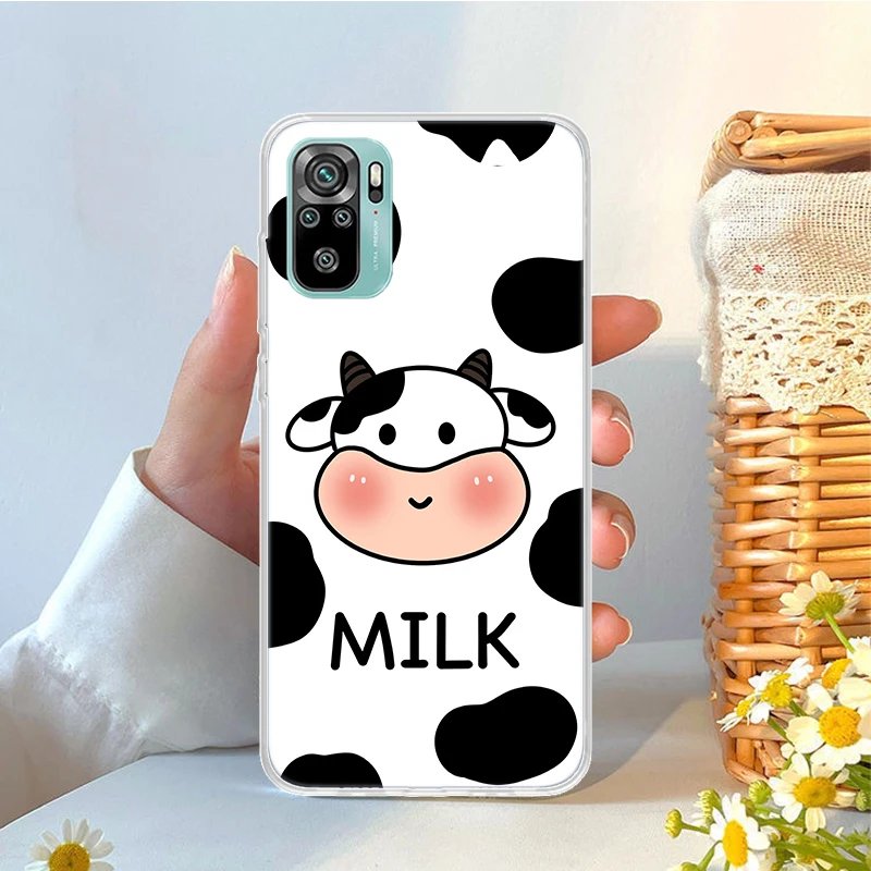 Dairy Cattle Cow Speckle Cute Soft Phone Case For Xiaomi Redmi Note 12 12S 13 11 11S 10 10S 11T 11E Pro Plus 9 9S 8 8T 7 Shell C