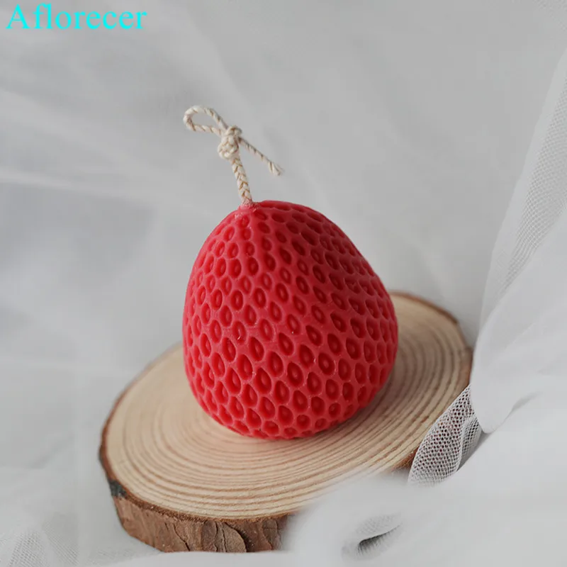 Big Strawberry Candle Mold simulation Strawberry Candle Silicone Mold Chocolate Mold DIY Soap Mold