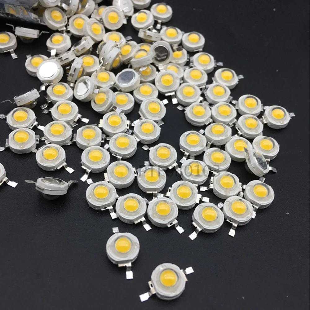 100Pcs LED COB Lamp Chip 1W 3W 3.2-3.6V Input 100-220LM Mini LED Bulb Diode SMD For DIY LED Floodlight Spotlight Downlight